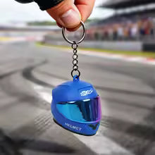 Helmet Keychain with LED Light – Flip Visor