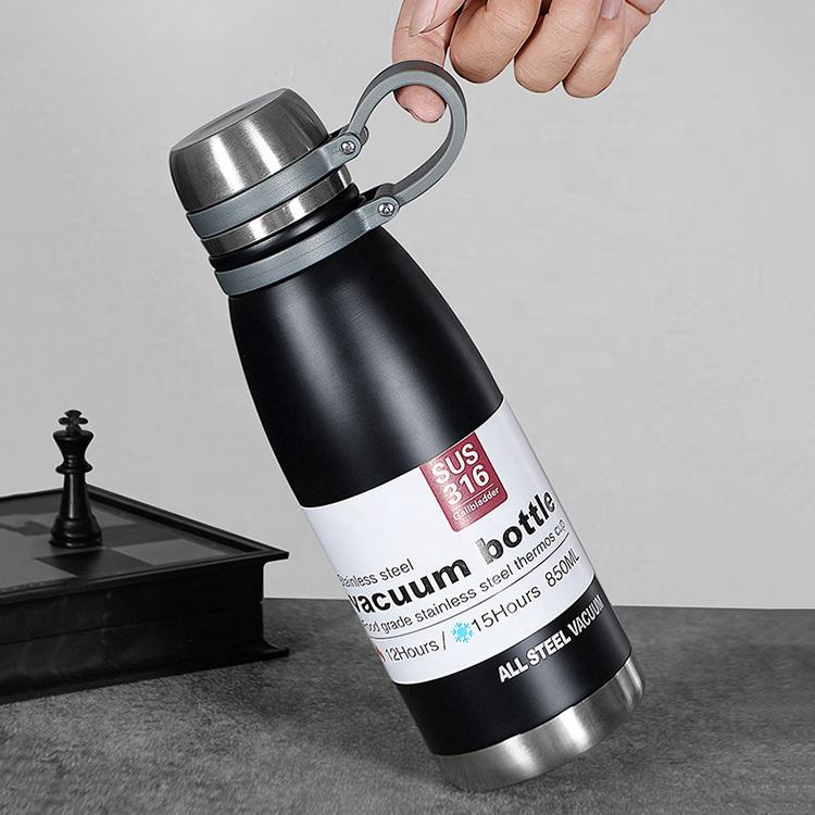 SUS 316 Vacuum Bottle — 850ML | Stays Hot & Cold 15 Hours Black Colour