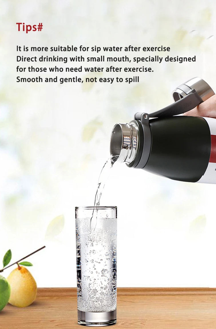 SUS 316 Vacuum Bottle — 850ML | Stays Hot & Cold 15 Hours Black Colour