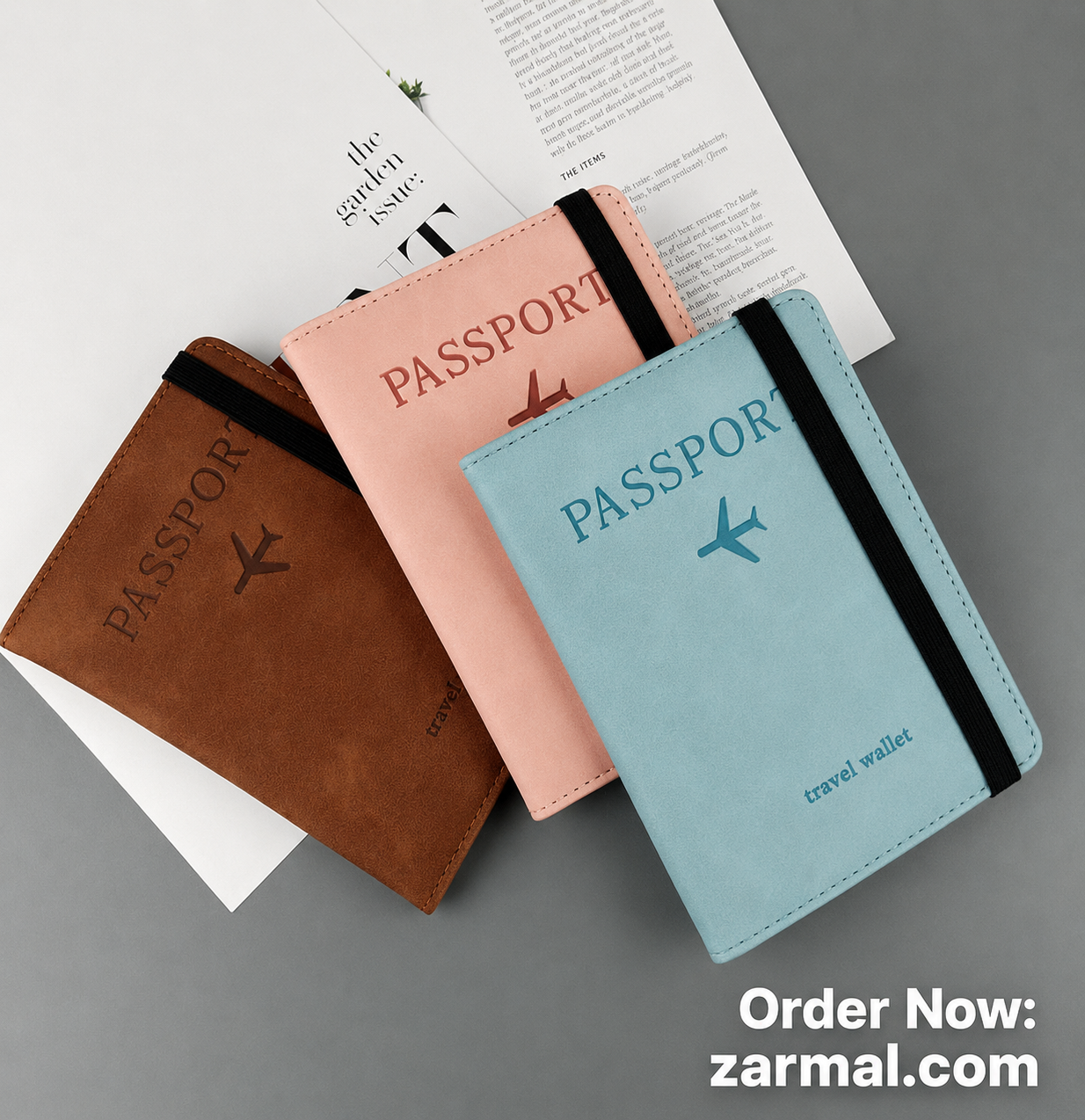 Passport Holder - Travel Wallet  with Card & SIM Slots | Zarmal Store Pakistan