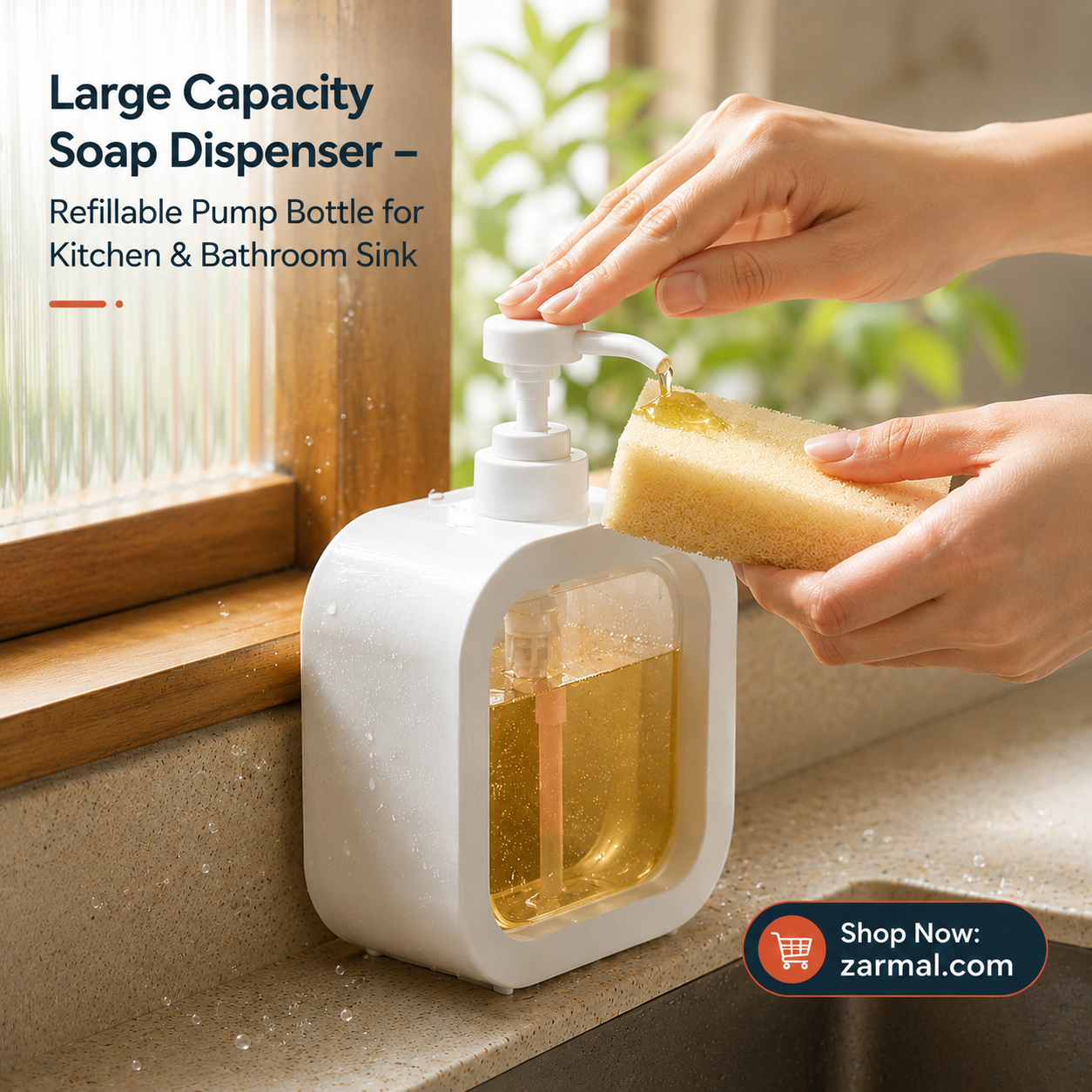 Soap Dispenser – Refillable Pump Bottle for Kitchen & Bathroom