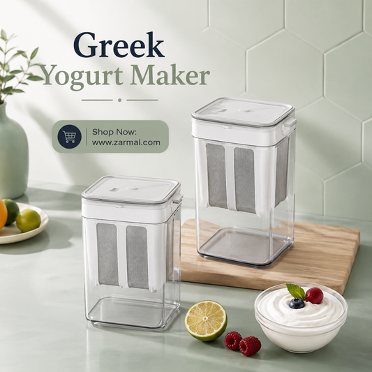 Greek Yogurt Maker – Strainer Container with Steel Mesh