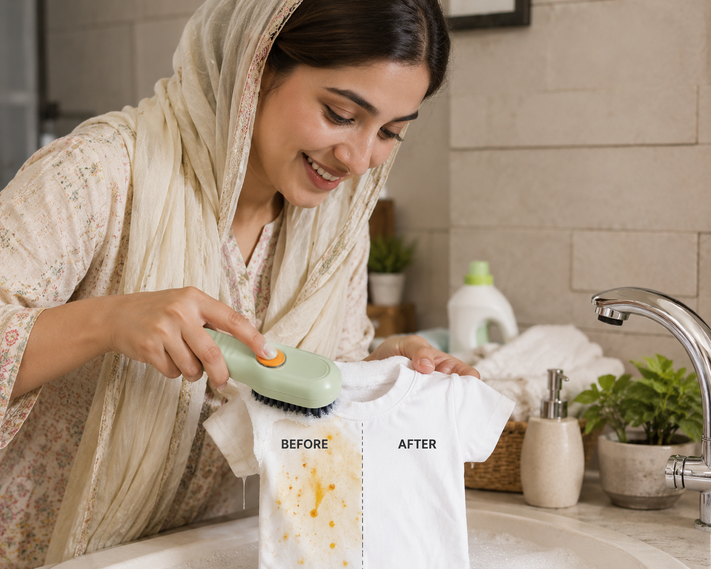 Multi-Surface Soap Dispensing Cleaning Brush – Shoe, Laundry & Glass Scrubber