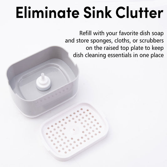 Dish Soap Dispenser with Sponge Holder – Kitchen Sink Caddy