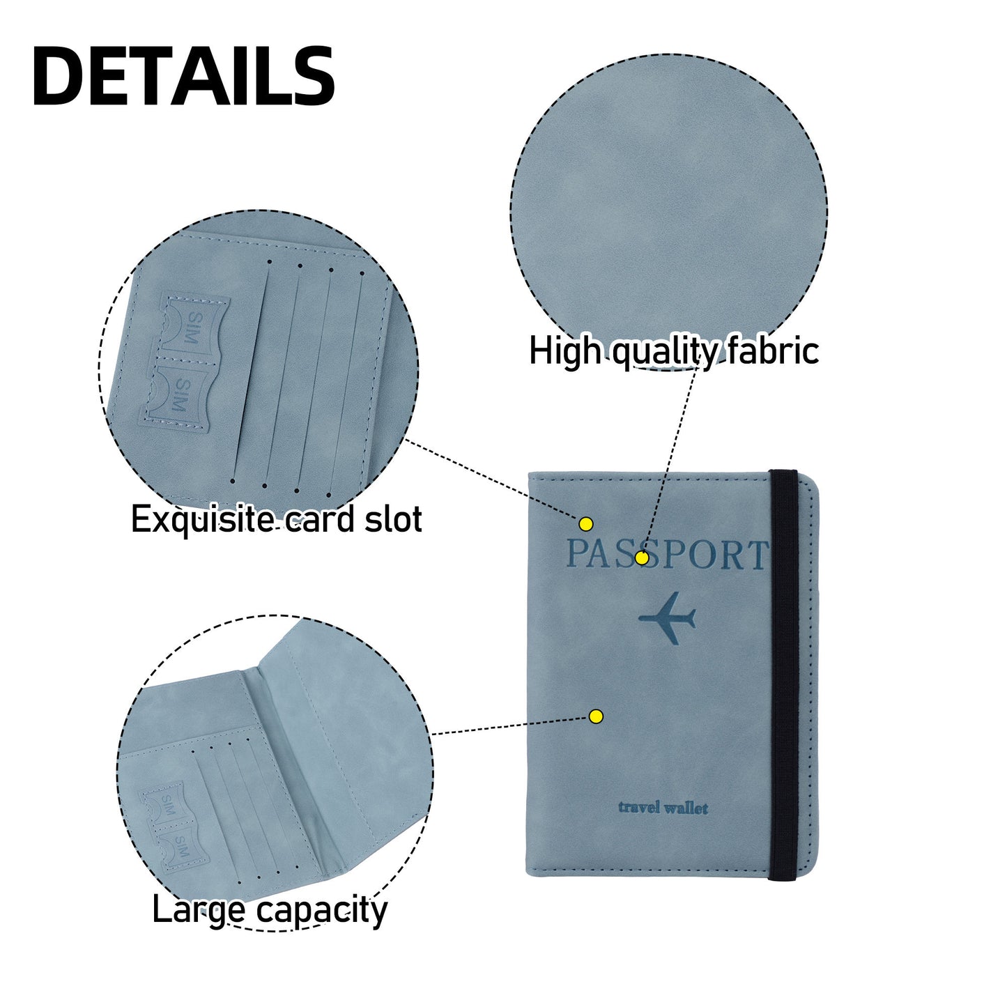 Passport Holder - Travel Wallet  with Card & SIM Slots | Zarmal Store Pakistan