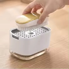 Dish Soap Dispenser with Sponge Holder – Kitchen Sink Caddy