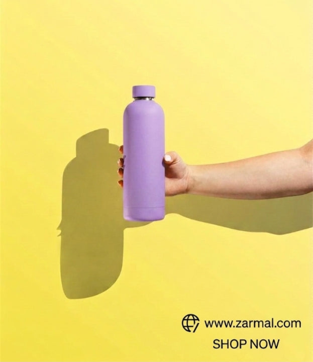 Premium Insulated Water Bottle 500ml | 304 Stainless Steel | 6-Hour Hot & Cold Retention | Matte Finish